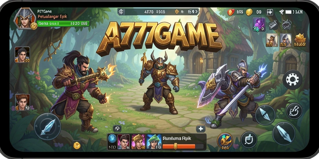 Tangkapan layar aksi seru dari gameplay A777GAME yang penuh petualangan RPG.