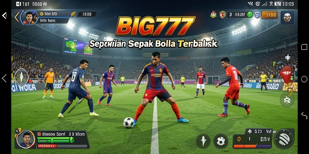 Tampilan gameplay <strong>BIG777</strong> yang memukau dari lapangan sepak bola.