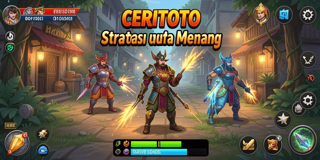 Tampilan gameplay menarik dari CERITOTO yang menggambarkan pertempuran strategi.
