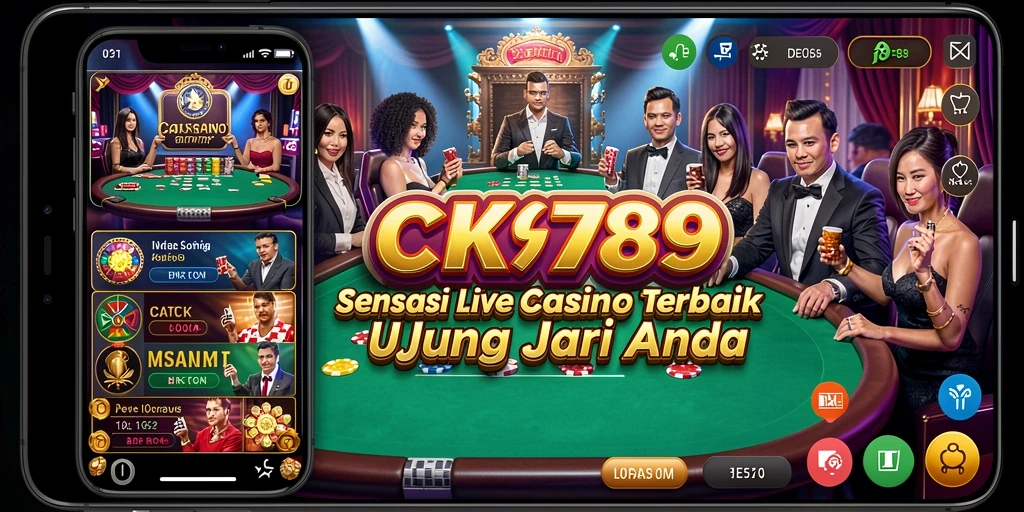 Tampilan gameplay Live Casino yang realistis dan interaktif di CK789.