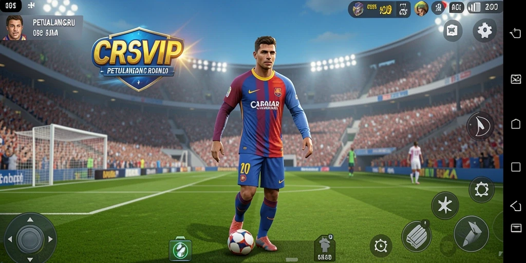 Tampilan gameplay CR7VIP dengan aksi petualangan yang seru.