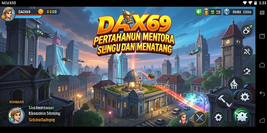 Tampilan seru gameplay Tower Defense DAX69 yang menantang.