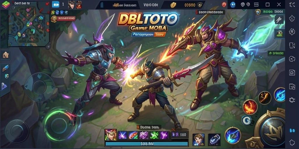 Tampilan gameplay seru DBLTOTO dengan pertarungan intens.