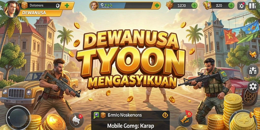 Tampilan gameplay seru DEWANUSA yang menunjukkan aktivitas Tycoon.