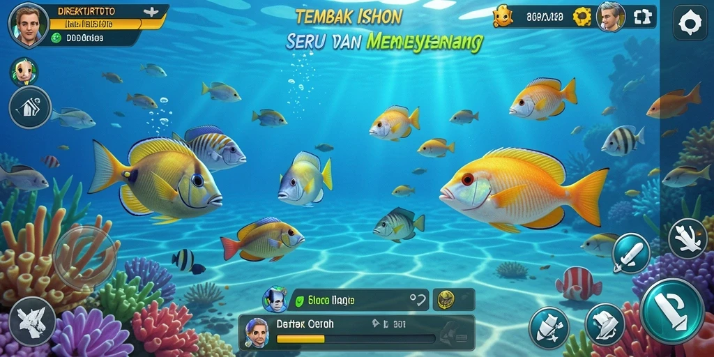 Tampilan gameplay menarik dari DIREKTURTOTO saat menangkap ikan.