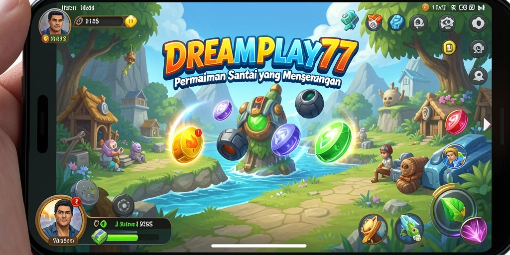 Tampilan gameplay <strong>DREAMPLAY77</strong> yang menarik dan penuh warna.
