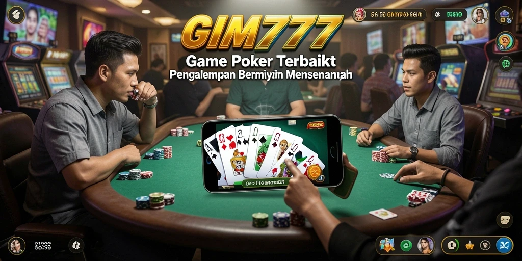 Tangkapan layar GIM777 menampilkan momen mendebarkan dalam permainan Poker.