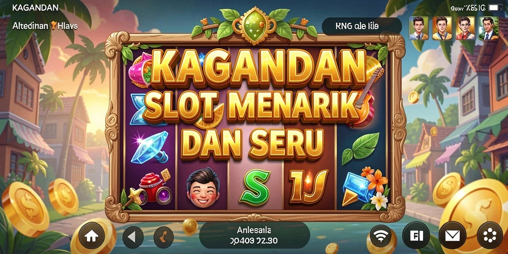 Tampilan gameplay Slot yang seru dan penuh warna di KAGANDAN.
