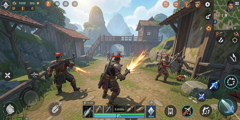 Screenshot menampilkan gameplay KAKRP dengan aksi strategi yang seru dan intens.