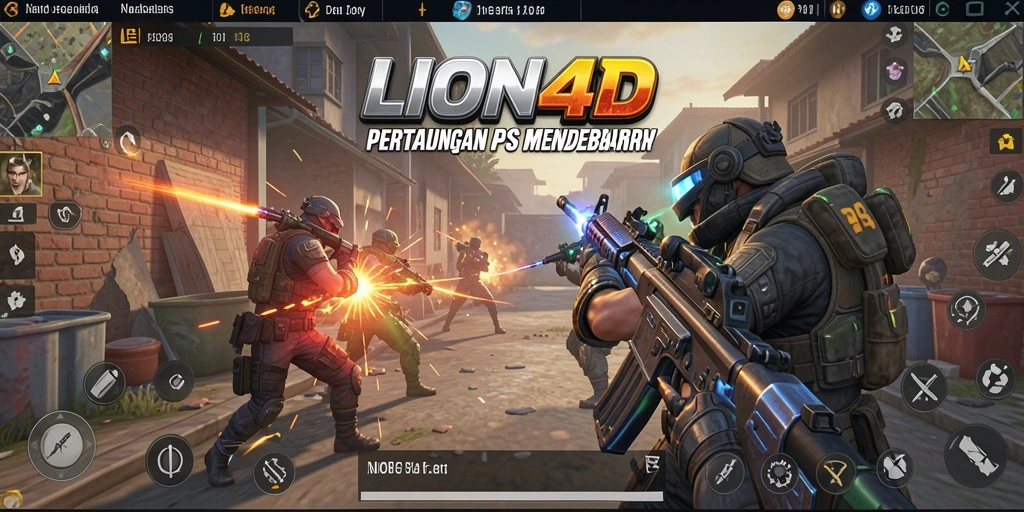 Tampilan gameplay dinamis di LION4D yang seru.