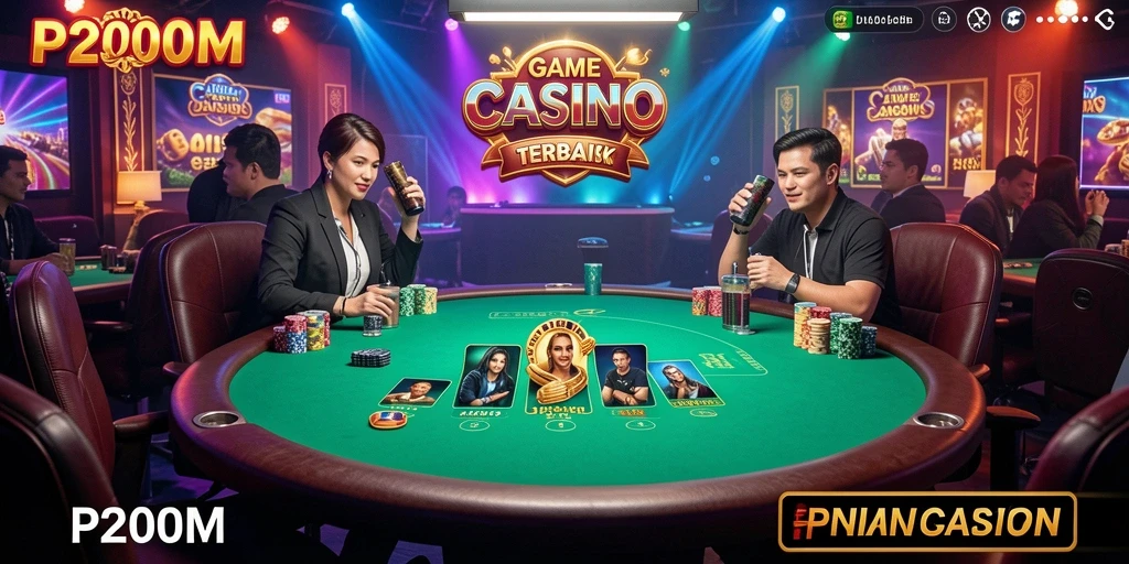 Tampilan gameplay P200M yang menawan dan interaktif dalam Live Casino.