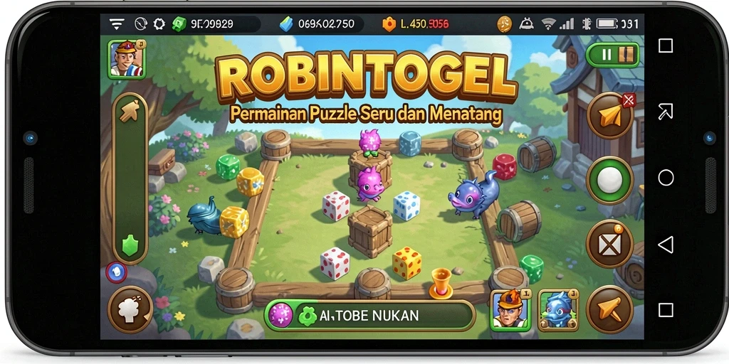Tampilan gameplay menarik dari ROBINTOGEL dengan berbagai puzzle menantang.