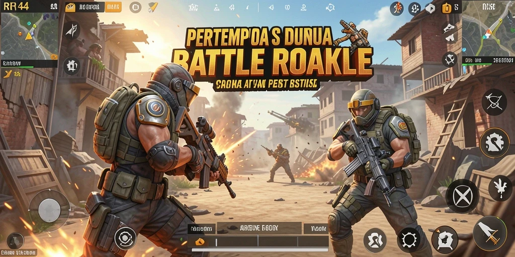 Tampilan gameplay seru dari RR44 di Battle Royale.