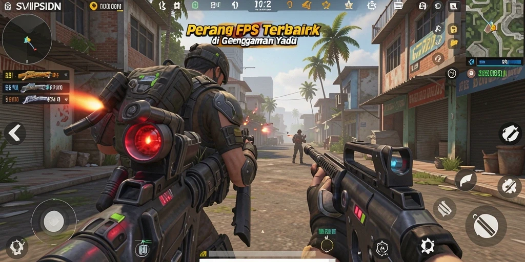 Tampilan menarik dari gameplay SVIPSIDN dengan aksi menembak yang intens.